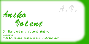 aniko volent business card