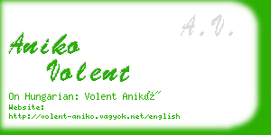 aniko volent business card